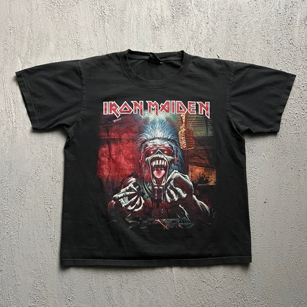 Vintage Iron Maiden‎ Shirt Mens Large Black 2000s Heavy Metal Band